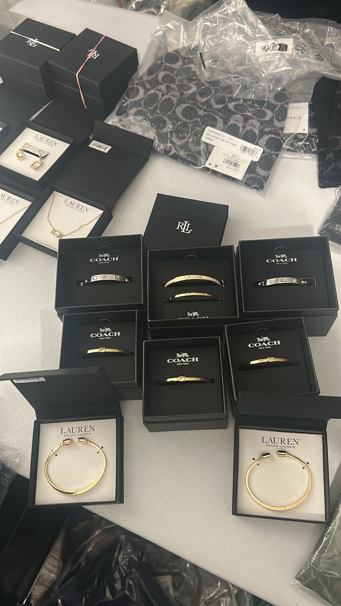 Coach Bracelet And Ralph Lauren Earrings And Necklaces