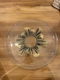 Signed 22K Gold Culver ,MCM, Barware, Serving Plate Or Tray