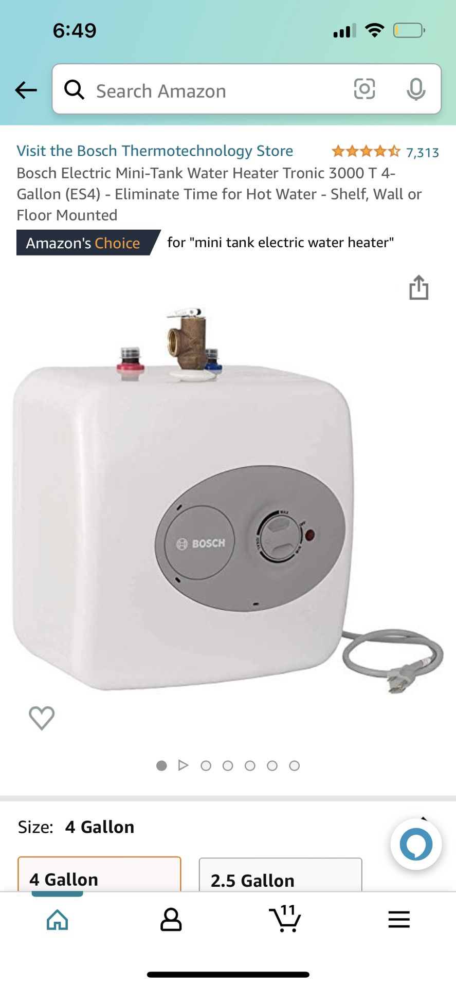 Mini Water Heater Tronic 3000