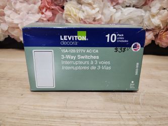 Leviton
Decora 15 Amp 3-Way Specialty Light Switch, White (10-Pack)