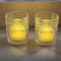 Clear Glass Votive Candle Holders With Candles