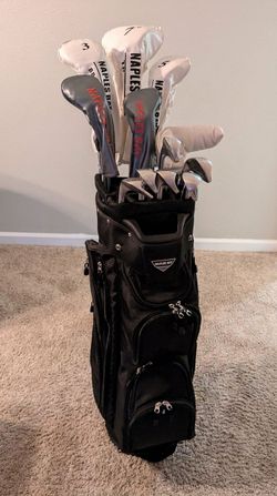 Naples Bay Radical X Men's RH 12pc complete Golf set with putter & Bag NEW