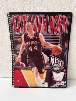 Vintage 1998 Starline Keith Van Horn New Jersey Nets NBA Spiral Notebook - 23 Pg