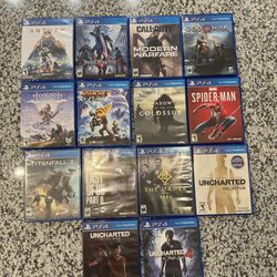 PlayStation 4 Game Lot, 14 games for the PS4/PS5