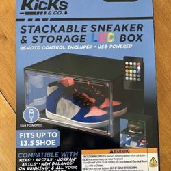 LED Sneaker Storage Box Stackable Magnetic Display Case (US 13.5) Kicks & Co. 