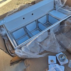 Koolmore SC121610-12R3 Three Compartment Stainless