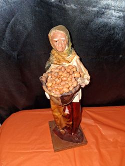 Handmade Paper Mache Peasant Doll