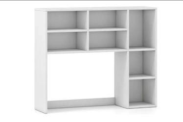 Desktop Bookshelf with 7 Open Cubbies and 3 Adjustable Shelves