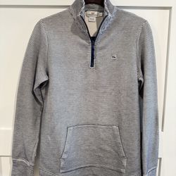 Women’s Navy Striped Quarter Zip, Vineyard Vine’s