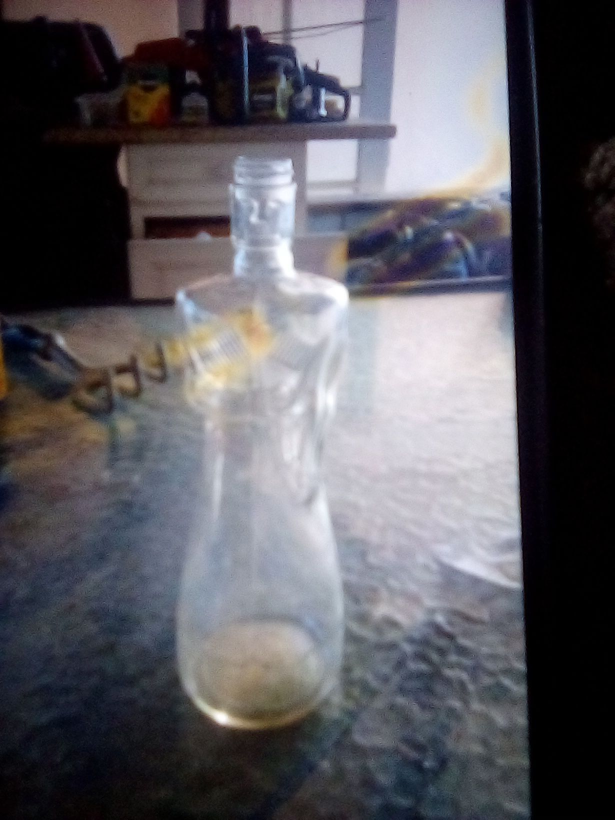 VINTAGE COSSACK VODKA FIGURAL GLASS BOTTLE