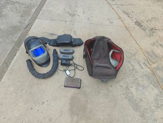Welding helmet with respirator