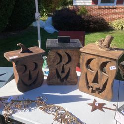 Hand Made Wooden Pumpkins