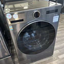 ONLY $1199!!! LG 5.0 Cu Ft Mega Capacity Smart Front Load Electric All in One Washer/Dryer Combo w/ TurboWash 360 WiFi