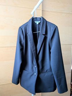 Must Have "Boyfriend"  Polyster Jacket by Old Navy - Black  size Medium Tall