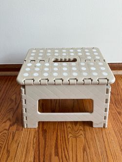 Tan Folding Step Stool
