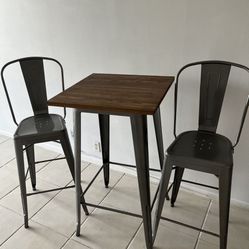 High Top Table And Two Stools