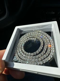 VVS Moissanite 24 inch 4mm tennis chain