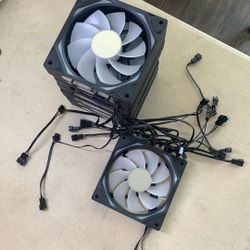 iBuyPower Pc Cooling Fan, White RGB Infinity Mirror 