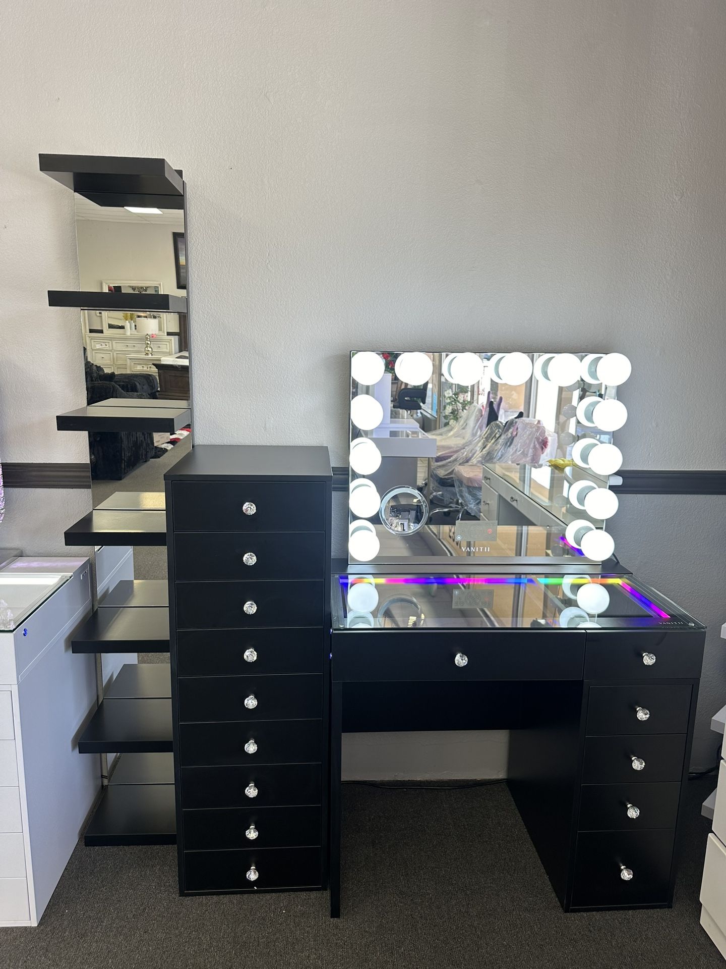 Black Vanity Set