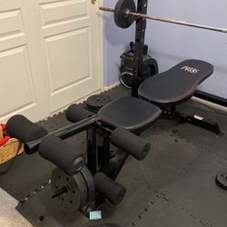 Weight Bench With Bar & Weights