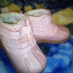 pink infant boots