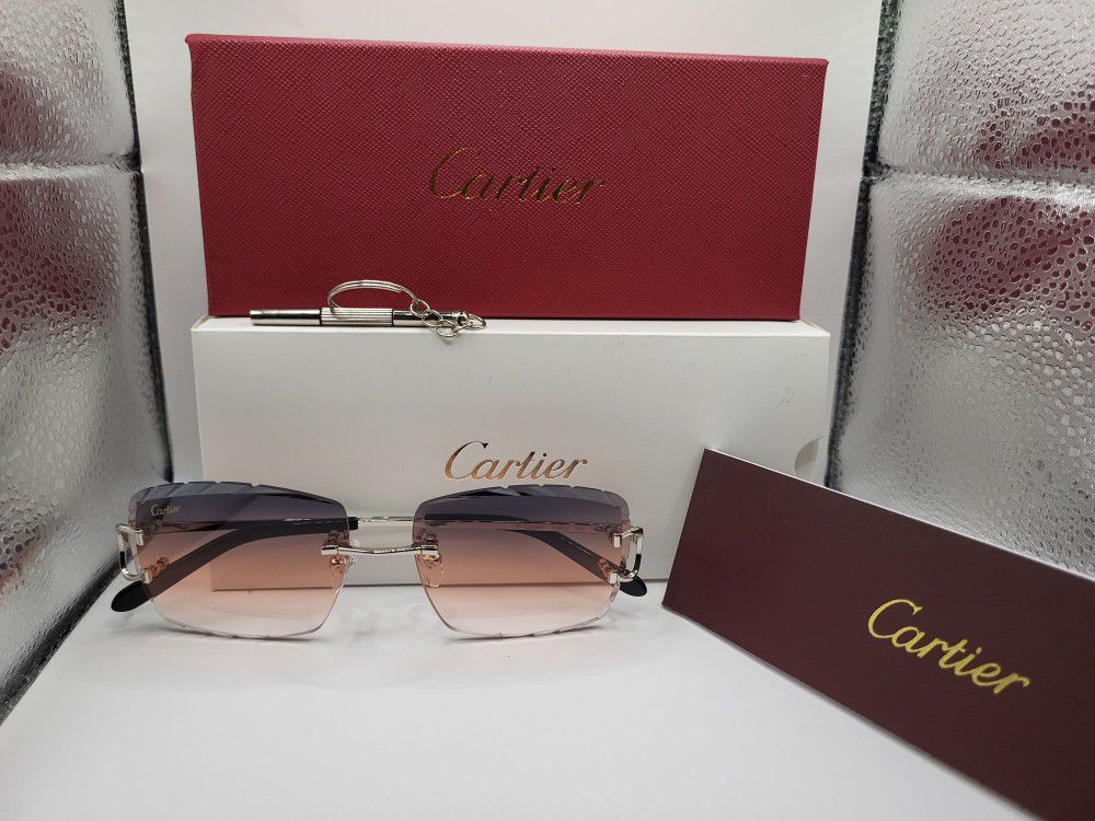 Cartier Glasses Rimless Frames(Blue-Purple)