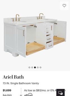 Ariel Luxury 72 in Vanity