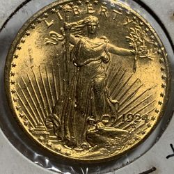 1924 $20 St Gaudens Solid Gold High Grade Coin