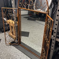 Wrought Iron Vintage Garden Gate mirror 