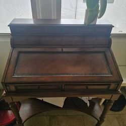 Vintage Secretary Desk With Power Outlet