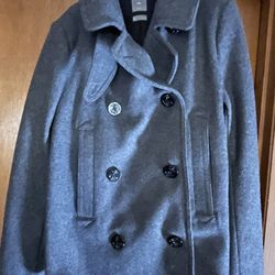Gray gap pea coat like new