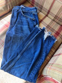 Dark Wash Distressed Denim Jeans