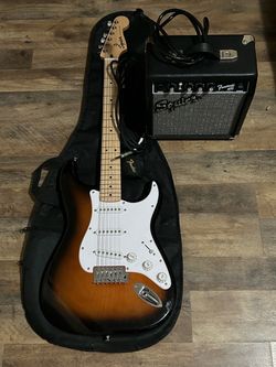 Electric guitar with everything except pick