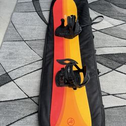 K2 Snowboard with Bindings + Travel Bag 