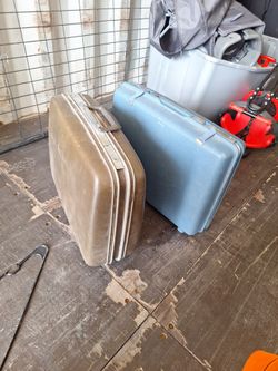 Vintage plastic suitcase  both
