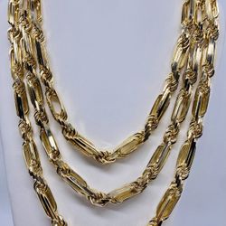 14K 12mm Italian Milano Chain Solid Gold, Re-stock Brand New