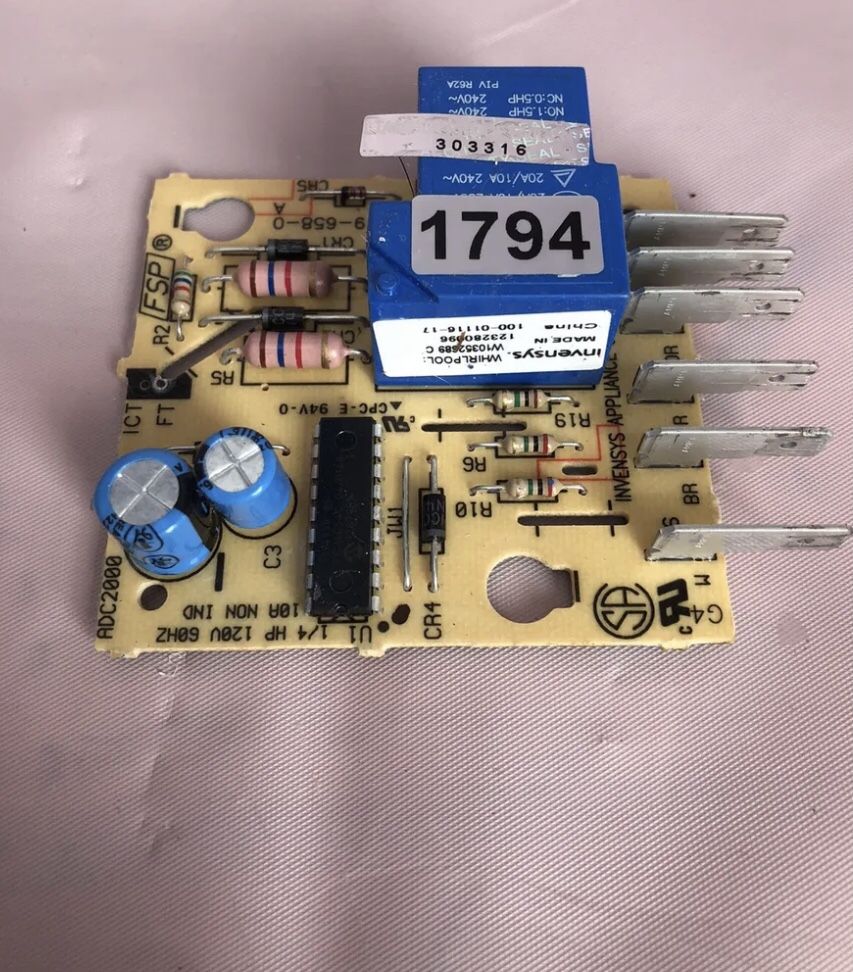 Whirlpool Refrigerator Defrost Control Board Part # W10352689