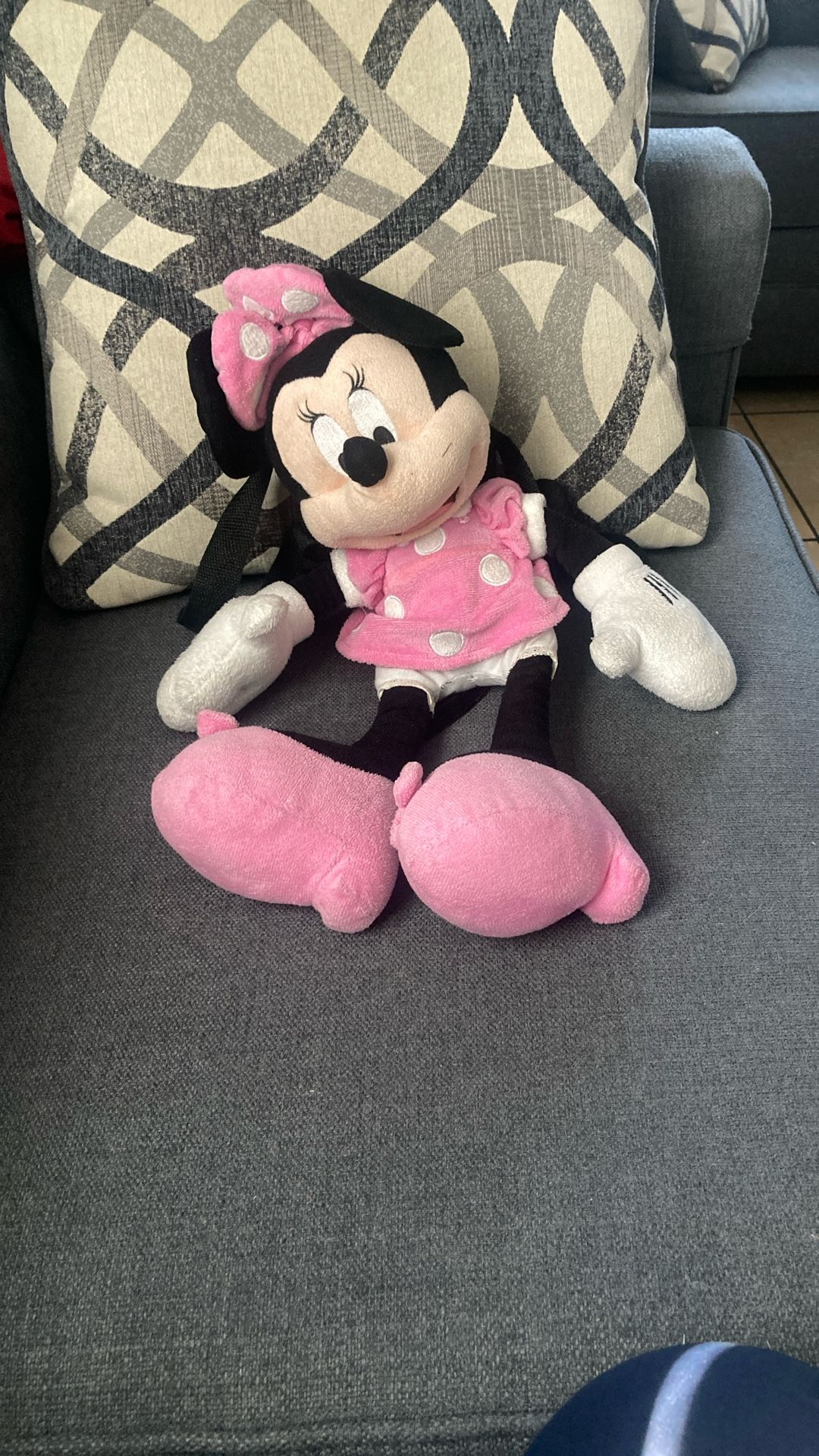 Pink Minnie House Backpack