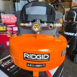RIDGID 6 Gal. 150 PSI Portable Electric Oil-Free Jobsite Pancake Air Compressor