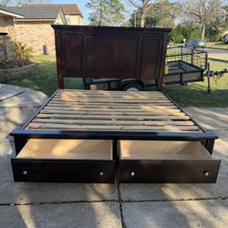 Bed Frame King Size Solid Wood 