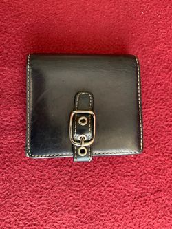 Vintage Coach women’s compact wallet black leather