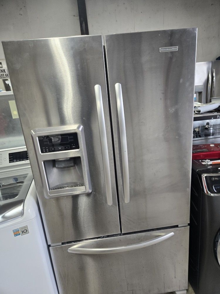 Kitchen Aid Stainless Steel Fridge Bottom Freezer