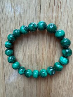 New green malachite beads bracelet 10mm