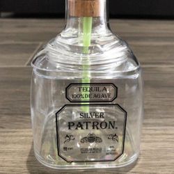 12 New PATRON TEQUILA PLASTIC REPLICA BOTTLE DRINKING CUP/VESSEL WITH STRAW 375ML SIZE