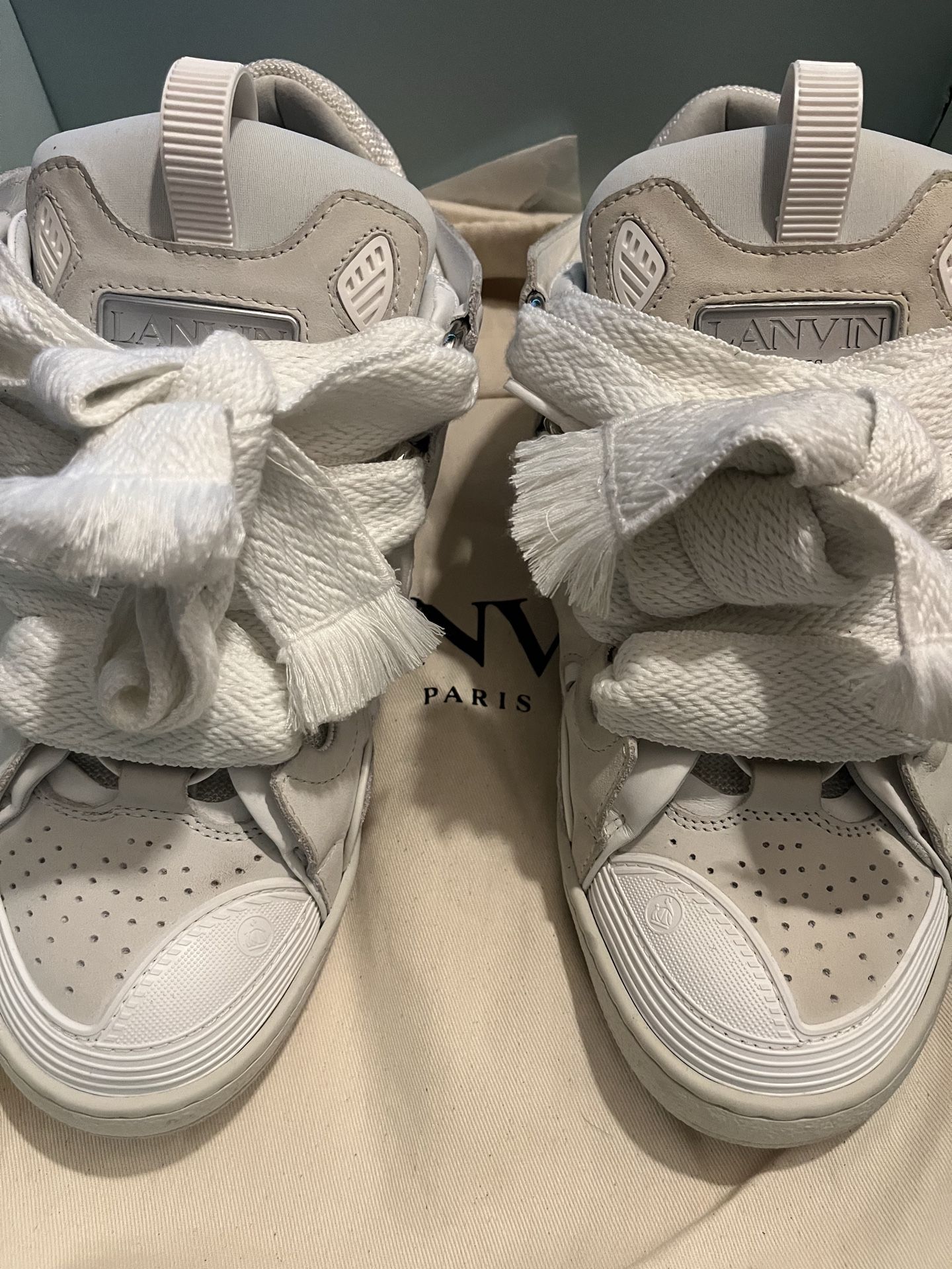 Cream lanvin shoes