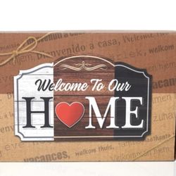 Welcome to our home sign (Brown)