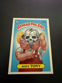 1986 Garbage Pail Kids GPK 4th Series Bony Tony Card 132a Rare