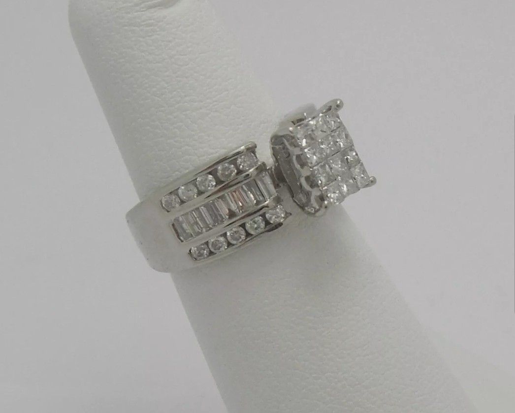 1.25 Carat Diamond Engagement Anniversary Wedding Bridal Ring Band 14K White Gold
