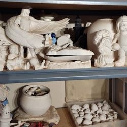 Ceramic Pieces And Paint 