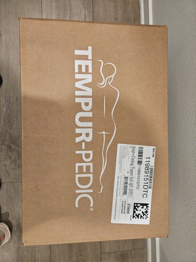Brand New TempurPedic TEMPUR Adapt With Cooling 3-Inch Queen Mattress Topper